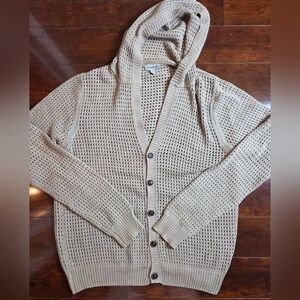 Le Chateau Men's Hooded Sweater Cardigan.